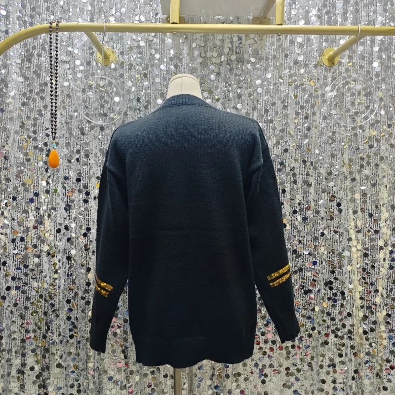 Autumn And Winter New Long Sleeve Letter Geometry Straight Women's Sweater Round Neck Night Club Sequin Fashion Knitted Tops
Autumn And Winter New Long Sleeve Letter Geometry Straight Women's Sweater Round Neck Night Club Sequin Fashion Knitted Tops