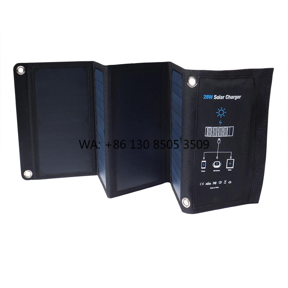 High Quality 28W 24% Efficient Quick Charging QC3.0 Portable Foldable USB Solar Panel for Phone & Camping Use Dropshipping
High Quality 28W 24% Efficient Quick Charging QC3.0 Portable Foldable USB Solar Panel for Phone & Camping Use Dropshipping