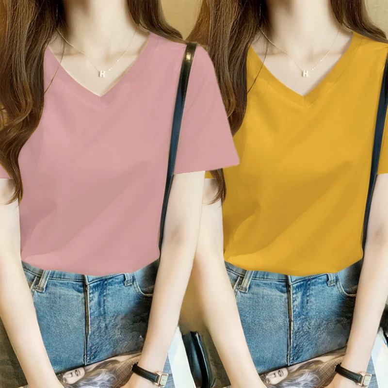 Women's V-Neck Short Sleeve T-Shirt Loose Fit Thin Summer Top Two-Piece Set Casual Comfortable Breathable Slimming Effect
Women's V-Neck Short Sleeve T-Shirt Loose Fit Thin Summer Top Two-Piece Set Casual Comfortable Breathable Slimming Effect