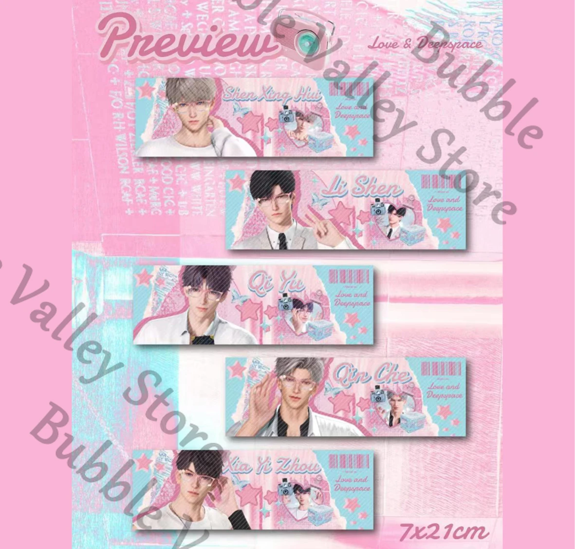 Anime Love and Deepspace Sylus Caleb Zayne Rafayel Xavier Cosplay Cartoon Reverse Laser Ticket Bookmark Card Collection Gift
Anime Love and Deepspace Sylus Caleb Zayne Rafayel Xavier Cosplay Cartoon Reverse Laser Ticket Bookmark Card Collection Gift