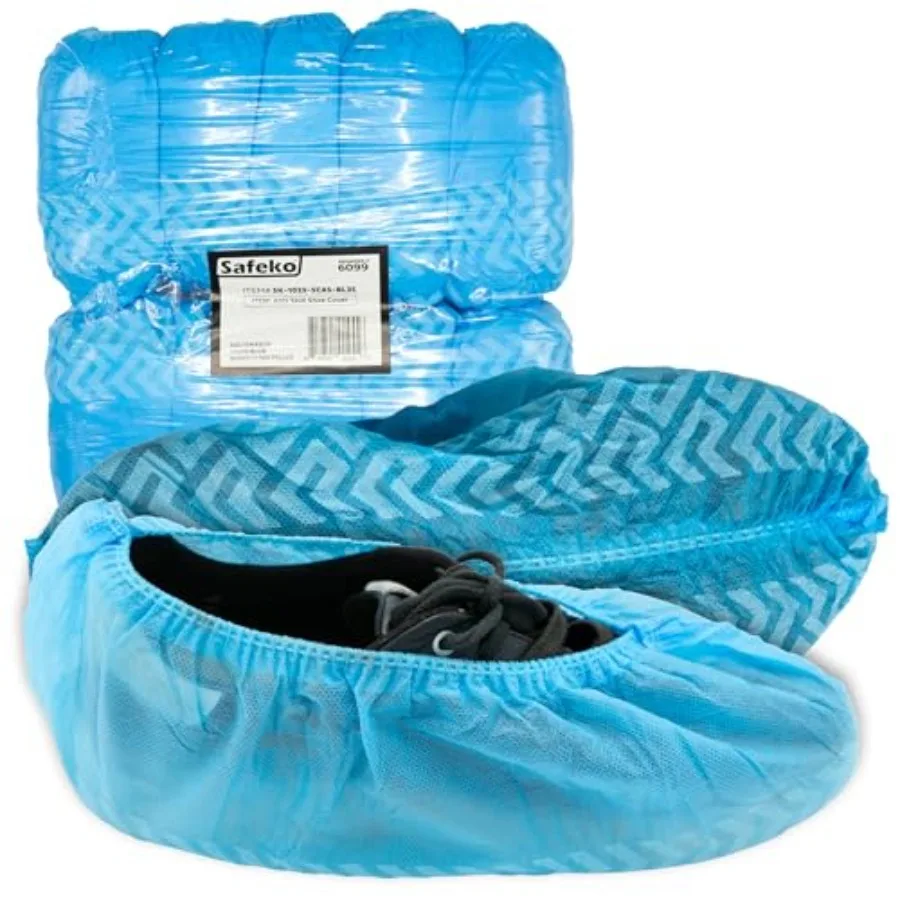 Premium Disposable Boot and Shoe Covers Booties, Durable, Non-Slip, Non-Toxic, Recyclable Protectors, Fits Most Shoes - Blue -
Premium Disposable Boot and Shoe Covers Booties, Durable, Non-Slip, Non-Toxic, Recyclable Protectors, Fits Most Shoes - Blue -