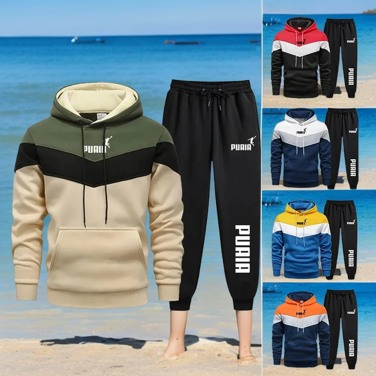 2026 Autumn and Winter New Men's Pullover Hoodie + Pants Two-piece Set, Fashionable Outdoor Patchwork Jogging Men's Hoodies Sets
2026 Autumn and Winter New Men's Pullover Hoodie + Pants Two-piece Set, Fashionable Outdoor Patchwork Jogging Men's Hoodies Sets