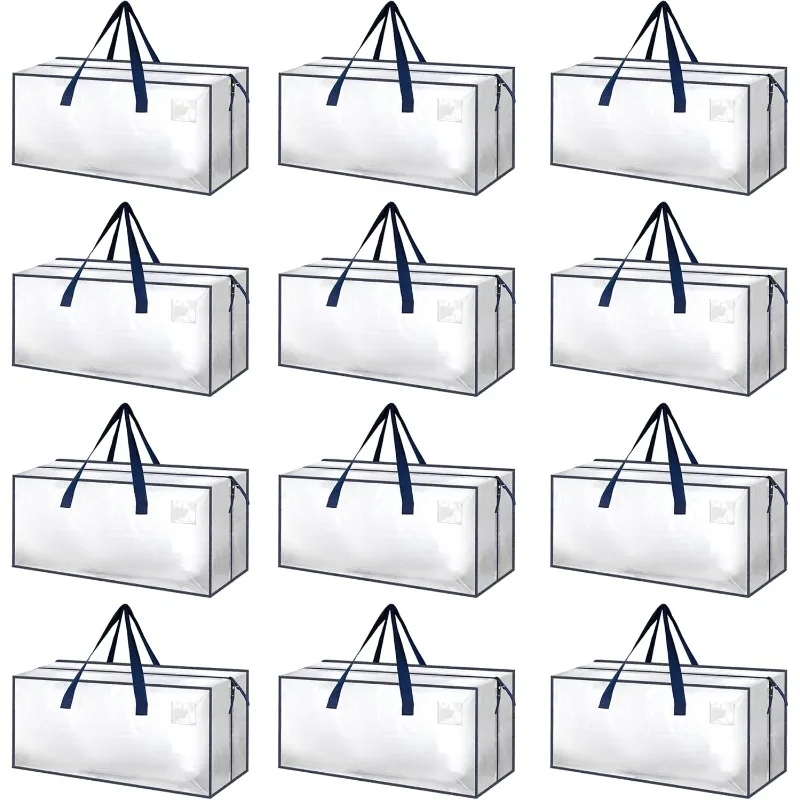12 Pack Extra Large Moving Bags with Zippers & Carrying Handles, Heavy-Duty Storage Tote Moving Boxes
12 Pack Extra Large Moving Bags with Zippers & Carrying Handles, Heavy-Duty Storage Tote Moving Boxes