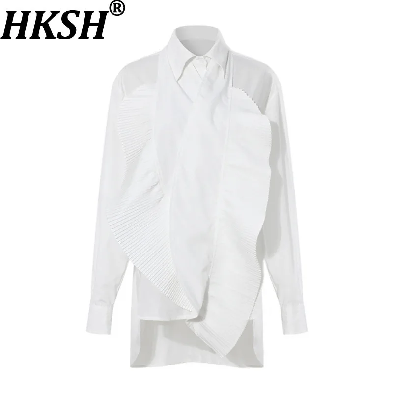 HKSH весна осень новая женская рубашка нестандартной формы с рюшами в стиле пэчворк с отложным воротником и длинными рукавами элегантная блузка элитный топ HK16728
HKSH весна осень новая женская рубашка нестандартной формы с рюшами в стиле пэчворк с отложным воротником и длинными рукавами элегантная блузка элитный топ HK16728