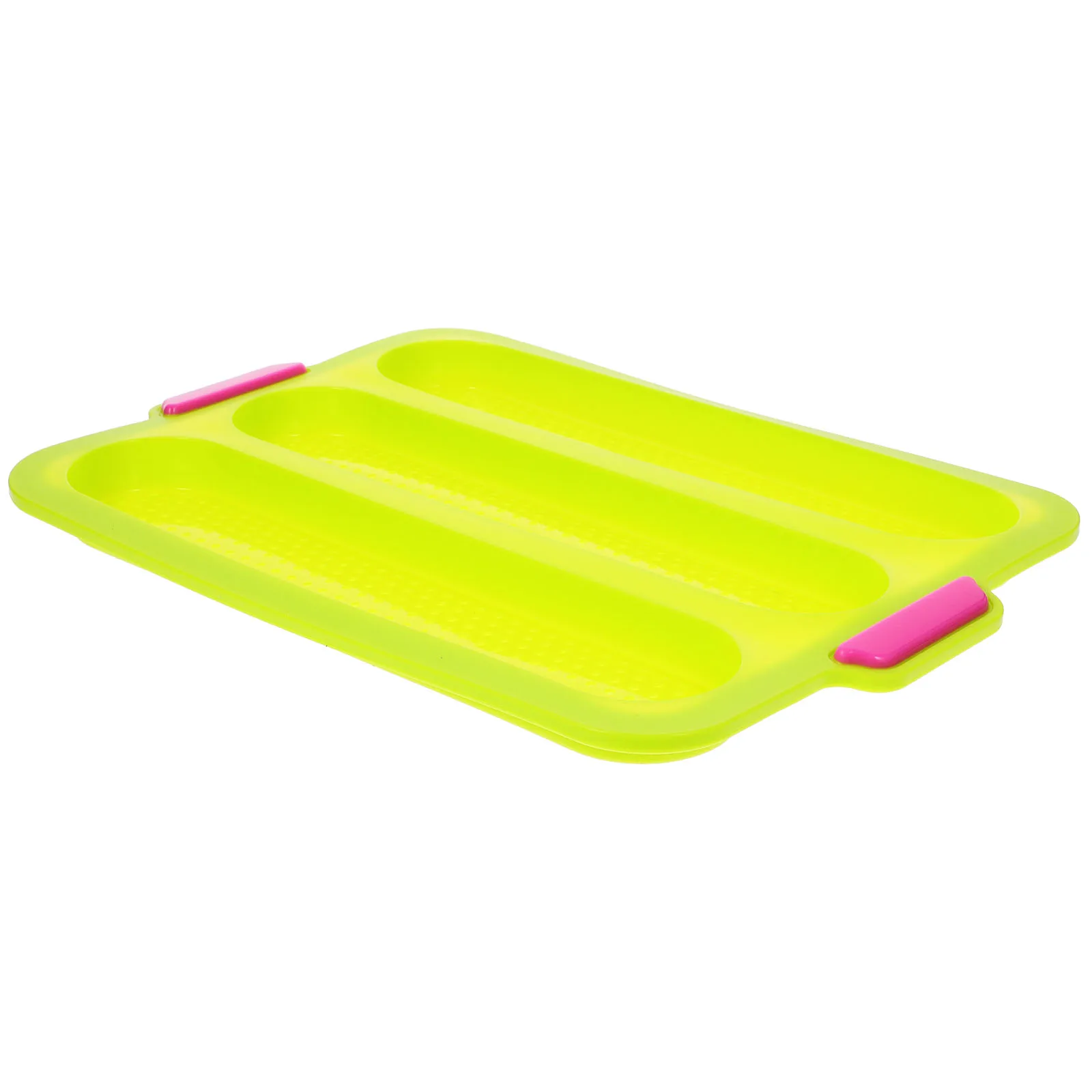 Silicone No-Stick Bread Pans Tray 3 Slots Green Mold For Home Kitchen Heat Resistant Even Baking Baguette Bread
Silicone No-Stick Bread Pans Tray 3 Slots Green Mold For Home Kitchen Heat Resistant Even Baking Baguette Bread