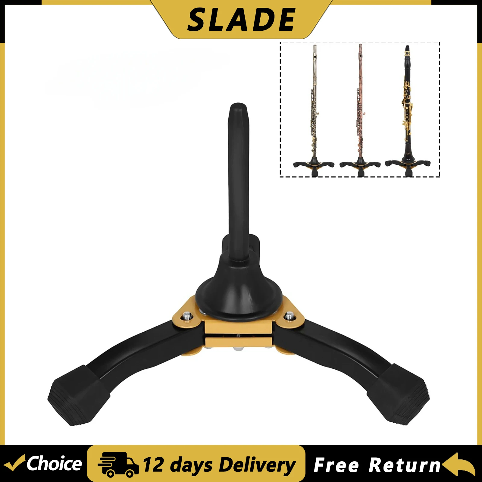 SLADE Flute Clarinet Stands Portable Foldable Flute Clarinet Triangle Stand Metal Base Woodwind Instruments Parts Accessories
SLADE Flute Clarinet Stands Portable Foldable Flute Clarinet Triangle Stand Metal Base Woodwind Instruments Parts Accessories
