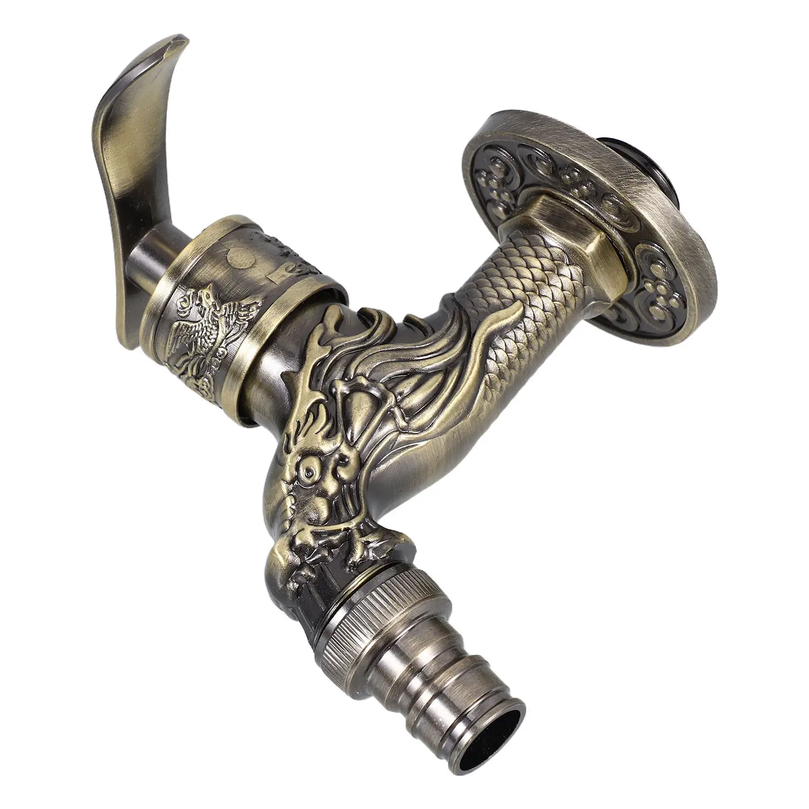 Vintage Style Dragon Shape Wall Mounted Faucet Single Lever Handle for Sink Washing Machine Garden Tap Bathtub Faucet
Vintage Style Dragon Shape Wall Mounted Faucet Single Lever Handle for Sink Washing Machine Garden Tap Bathtub Faucet