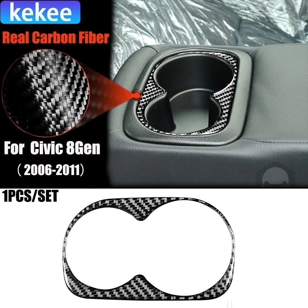 Carbon Fiber Car Accessories Rear Cup Holder Modified Interior Trim Cover Sticker For Honda Civic 8th Gen 2006 2007 2008-2011
Carbon Fiber Car Accessories Rear Cup Holder Modified Interior Trim Cover Sticker For Honda Civic 8th Gen 2006 2007 2008-2011