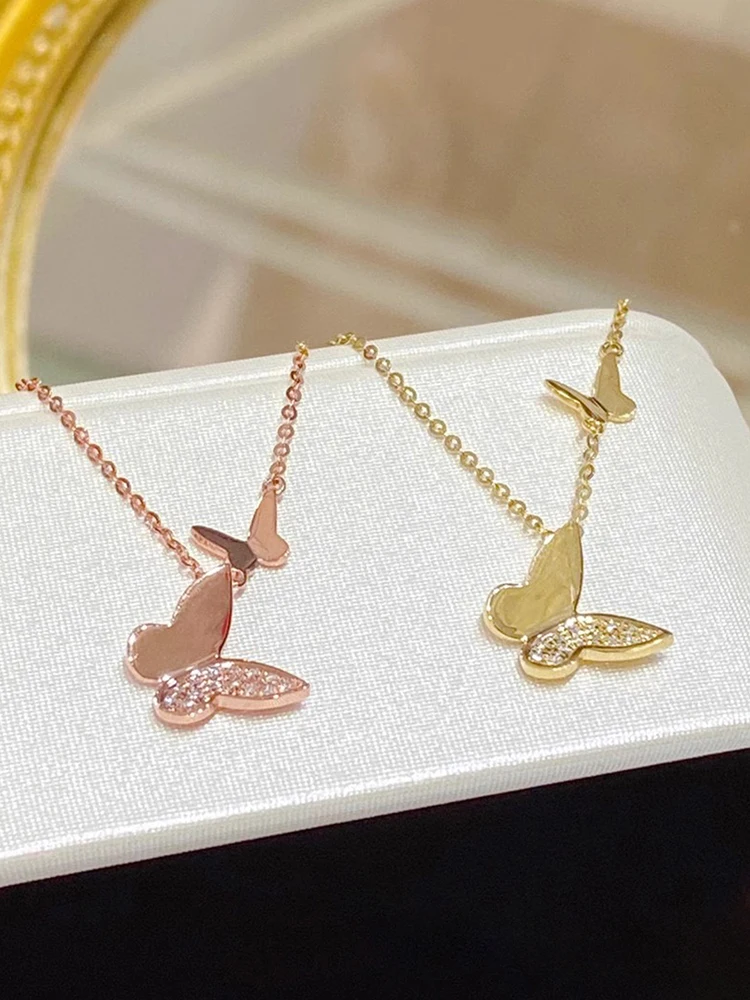 Женское ожерелье из серебра S925 пробы с циркониевым кулоном-бабочкой, элегантное ожерелье из ключиц, женская повседневная одежда, подарки для праздника
Женское ожерелье из серебра S925 пробы с циркониевым кулоном-бабочкой, элегантное ожерелье из ключиц, женская повседневная одежда, подарки для праздника