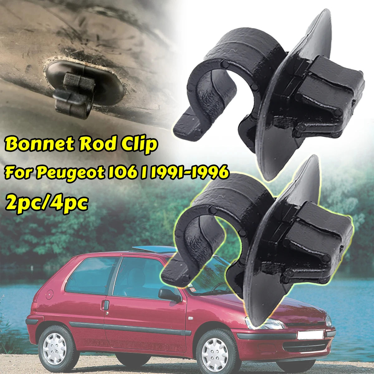 For Peugeot 106 I Bonnet Rod Stay Support Strut Retainer Lock Black Plastic Fastener Car Hood Tools Accessories 1991 1992-1996
For Peugeot 106 I Bonnet Rod Stay Support Strut Retainer Lock Black Plastic Fastener Car Hood Tools Accessories 1991 1992-1996