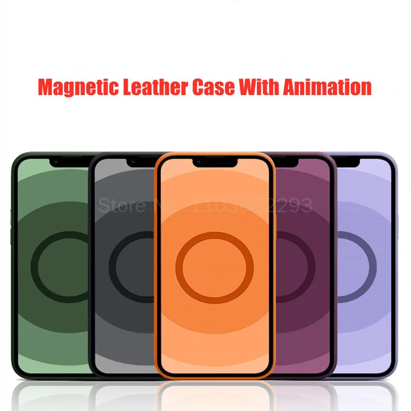 10 pcs Luxury Leather Magnetic Case With Animation Window For iPhone 14 13 Pro Max 13Mini For Magentic Charging Phone Cover
10 pcs Luxury Leather Magnetic Case With Animation Window For iPhone 14 13 Pro Max 13Mini For Magentic Charging Phone Cover