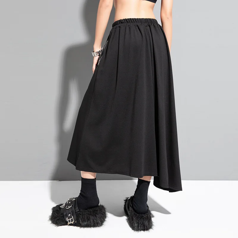 New Dark Aesthetic Asymmetric Midi Skirt Women Gothic High Waist A-Line Skirt Loose Big Swing Irregular Hem Skirts Streetwear
New Dark Aesthetic Asymmetric Midi Skirt Women Gothic High Waist A-Line Skirt Loose Big Swing Irregular Hem Skirts Streetwear