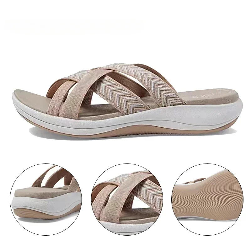 2024 Summer New Women's Slipper Outdoor Open Toe Soft Sandal Trend Slides Beach Shoe Female Breathable Comfy Orthopedic Footwear
2024 Summer New Women's Slipper Outdoor Open Toe Soft Sandal Trend Slides Beach Shoe Female Breathable Comfy Orthopedic Footwear