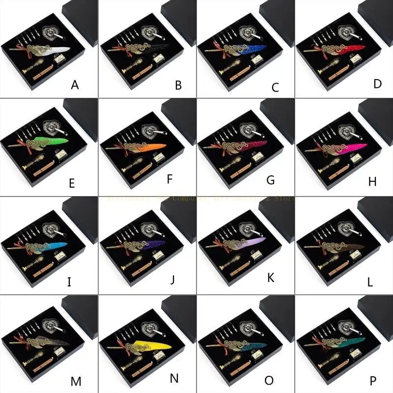 Retro Quil Dip Pen Wax Set Antique Dip Pen Gift Set for Gothic Calligraphy Art Words Writing Business Gift Set
Retro Quil Dip Pen Wax Set Antique Dip Pen Gift Set for Gothic Calligraphy Art Words Writing Business Gift Set
