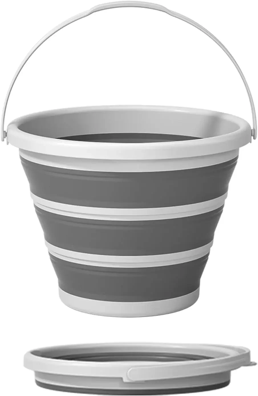 Collapsible Foldable Water Bucket, 2.6 Gallon for Car Wash Cleaning Camping Outdoor Gray White
Collapsible Foldable Water Bucket, 2.6 Gallon for Car Wash Cleaning Camping Outdoor Gray White