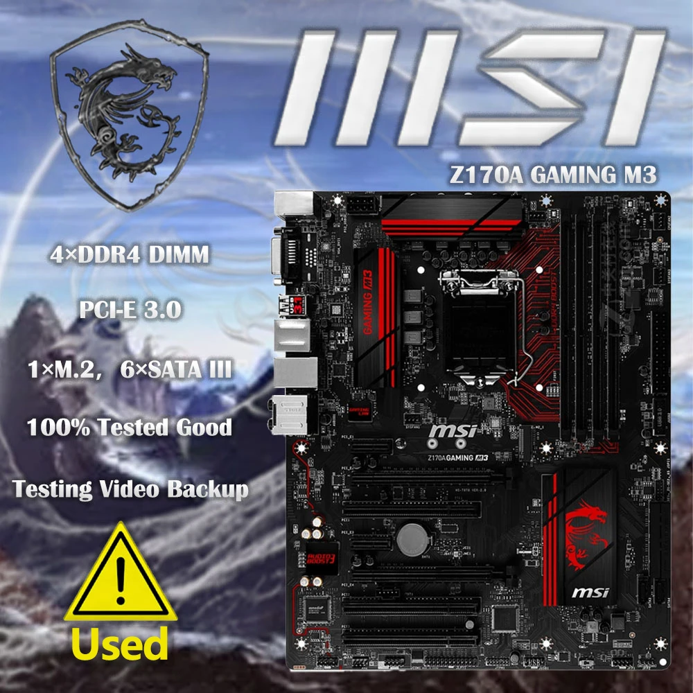 Б/у MSI Z170A GAMING M3 LGA 1151 с материнской платой Intel Z170 HDMI SATA 6 Гбит/с USB 3.1 ATX Intel
Б/у MSI Z170A GAMING M3 LGA 1151 с материнской платой Intel Z170 HDMI SATA 6 Гбит/с USB 3.1 ATX Intel