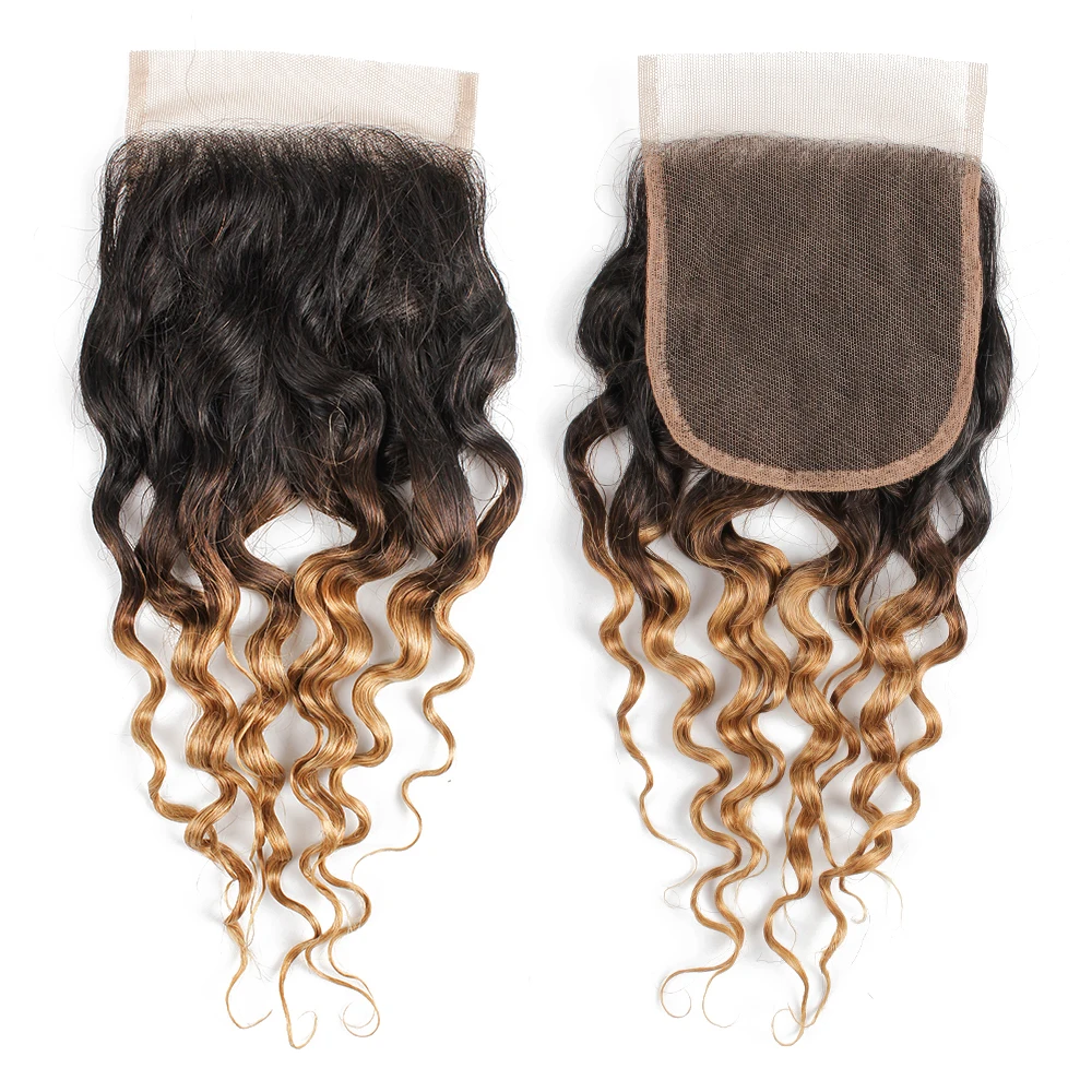 1B 27 Honey Blonde Water Wave 4x4 Lace Closure 100% Human Hair With Swiss Lace Indian Remy Hair Free Part Closure For Wigs
1B 27 Honey Blonde Water Wave 4x4 Lace Closure 100% Human Hair With Swiss Lace Indian Remy Hair Free Part Closure For Wigs