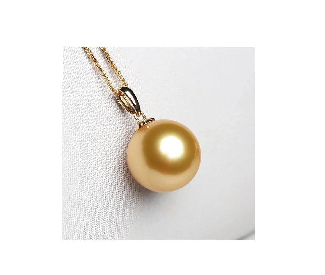 Elegant Natural 10-11mm Genuine South Sea Gold Pearl Necklace Pendant Free Shipping for Women Wedding Gifts 925 Sterling Silver
Elegant Natural 10-11mm Genuine South Sea Gold Pearl Necklace Pendant Free Shipping for Women Wedding Gifts 925 Sterling Silver