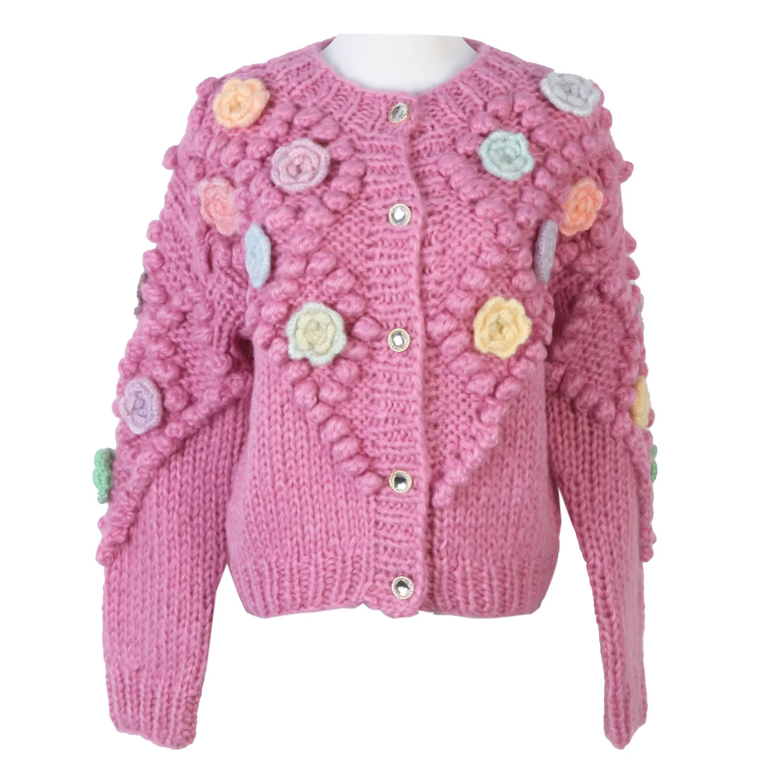 Осень-зима 2022, свитер в стиле бохо с 3D ручным крючком и розой, куртка-кардиган, женский однобортный вязаный свитер с круглым вырезом и длинными рукавами
Осень-зима 2022, свитер в стиле бохо с 3D ручным крючком и розой, куртка-кардиган, женский однобортный вязаный свитер с круглым вырезом и длинными рукавами