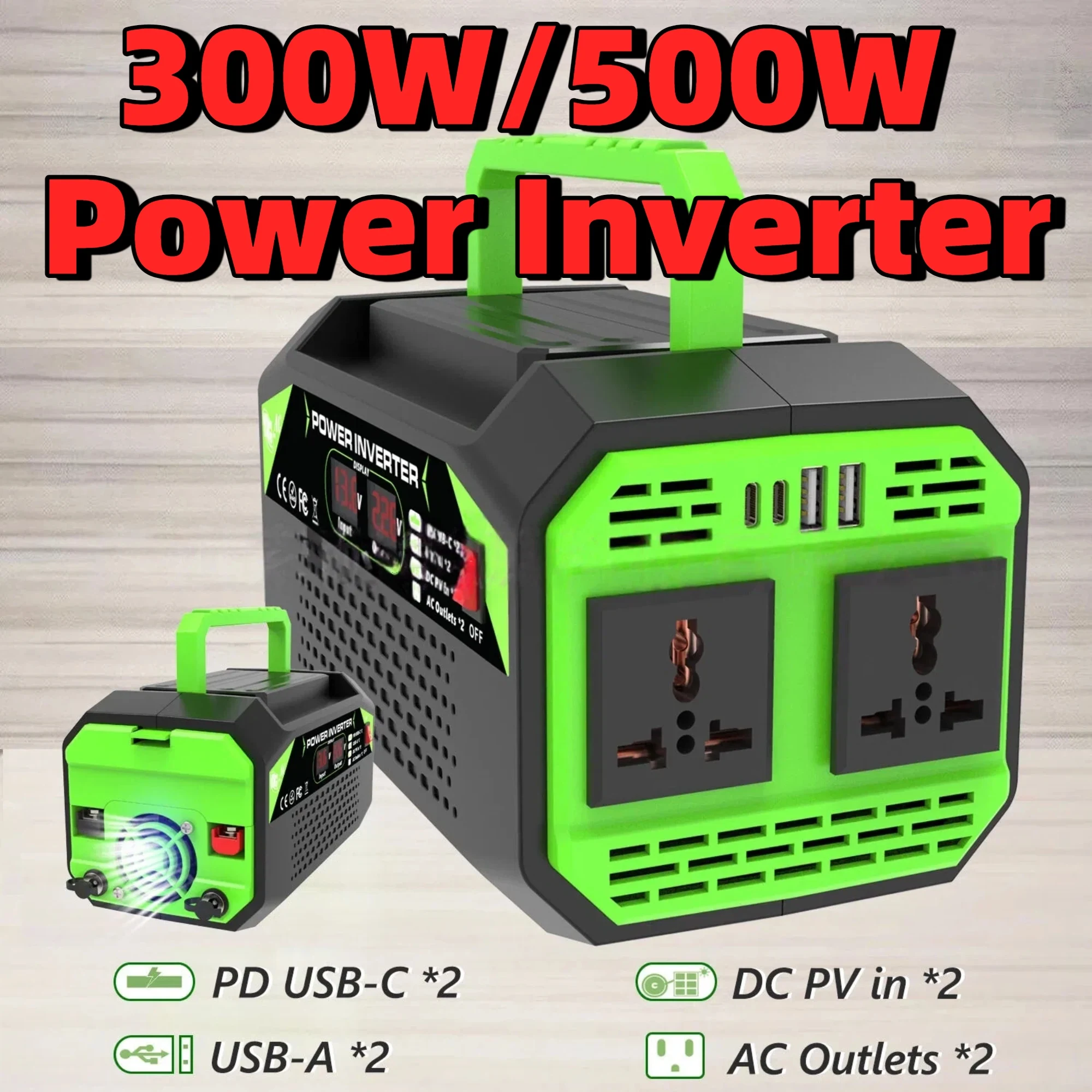 Инвертор мощности 500 Вт от 12 В постоянного тока до 110 В переменного тока, автомобильный инвертор с ЖК-дисплеем и двойным USB Type-C для наружного кемпинга, дома на колесах
Инвертор мощности 500 Вт от 12 В постоянного тока до 110 В переменного тока, автомобильный инвертор с ЖК-дисплеем и двойным USB Type-C для наружного кемпинга, дома на колесах