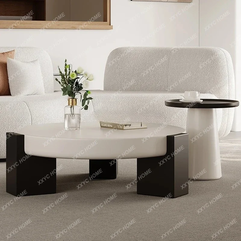 A Cream wind coffee table living room household small round table solid wood small apartment coffee table
A Cream wind coffee table living room household small round table solid wood small apartment coffee table