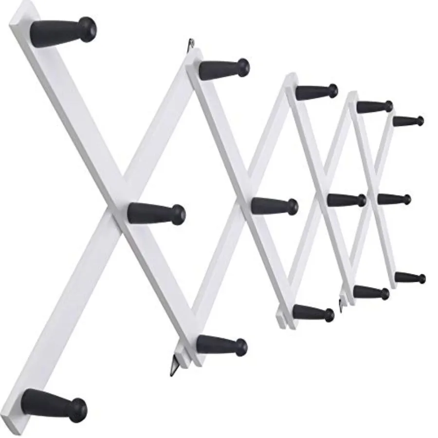 Hat Rack for Wall with 14 Hooks, Solid Wooden, Modern, Expandable Coat Rack Wall Mount for Coats, Hats, Bags, Baseball Caps
Hat Rack for Wall with 14 Hooks, Solid Wooden, Modern, Expandable Coat Rack Wall Mount for Coats, Hats, Bags, Baseball Caps