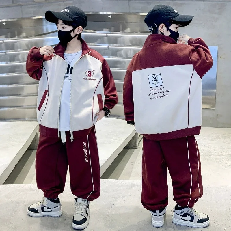 Boys Coat +Pants Kids Suits 2PCS/Set Cotton 2025 Red Spring Autumn Outfits Teenagers Holiday Jogging Suit Children Clothing
Boys Coat +Pants Kids Suits 2PCS/Set Cotton 2025 Red Spring Autumn Outfits Teenagers Holiday Jogging Suit Children Clothing