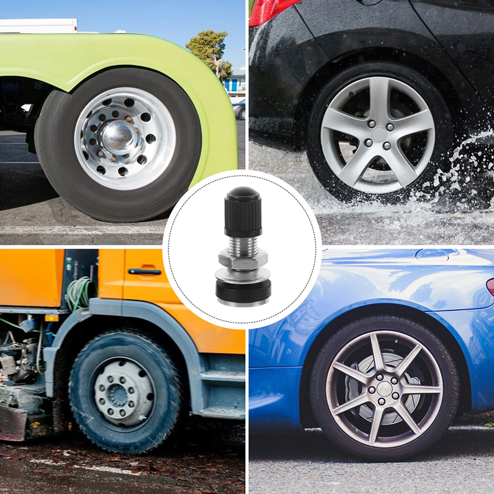 6Pcs Copper Metal Tire Valve Stems Tubeless Valve Stem Replacement Kit for Car Truck Motorcycle Tractor Car Tires Stem Valves
6Pcs Copper Metal Tire Valve Stems Tubeless Valve Stem Replacement Kit for Car Truck Motorcycle Tractor Car Tires Stem Valves