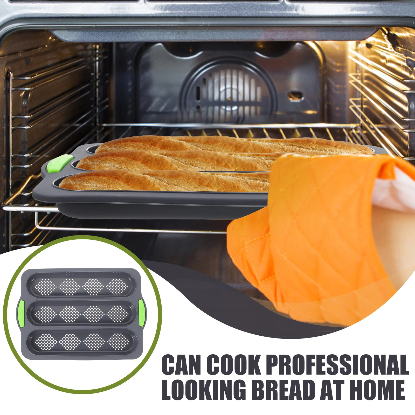 Bread Mold Non-Stick Silicone Baking Pan For Oven Kitchen Diy Bakery Supply Loaf Pan Washable Multi-Function Mold
Bread Mold Non-Stick Silicone Baking Pan For Oven Kitchen Diy Bakery Supply Loaf Pan Washable Multi-Function Mold