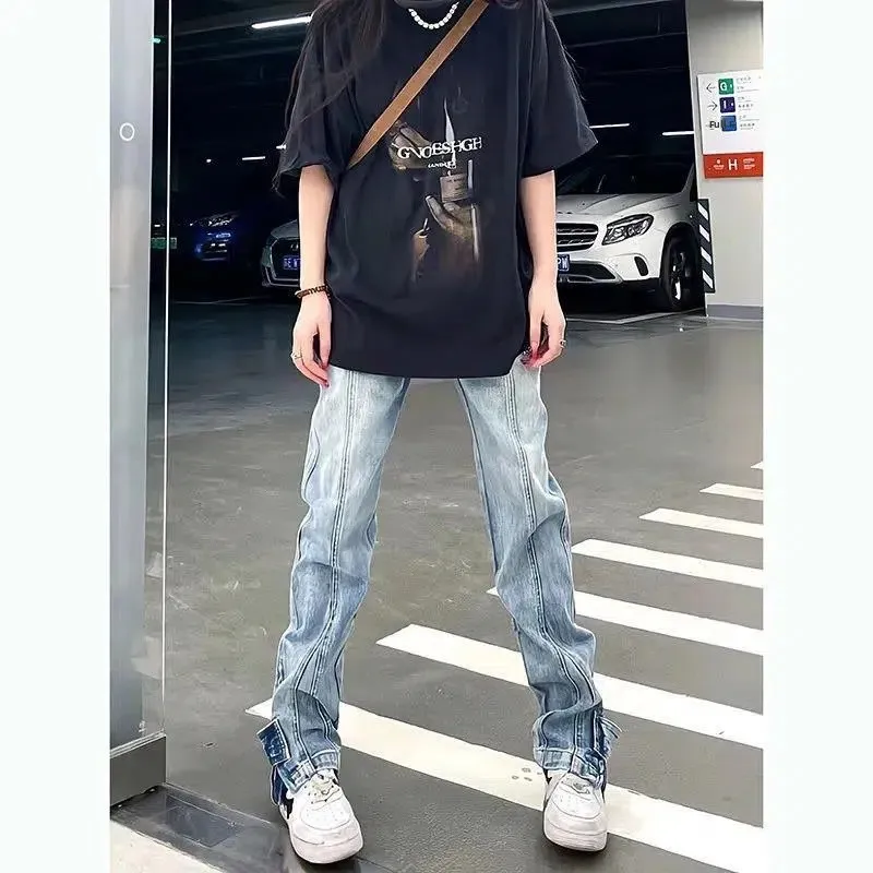 plus Size Women's American Style Slit Straight Leg Jeans High Waist Zipper Fly Long Trousers Slimming Effect Spring Autumn
plus Size Women's American Style Slit Straight Leg Jeans High Waist Zipper Fly Long Trousers Slimming Effect Spring Autumn