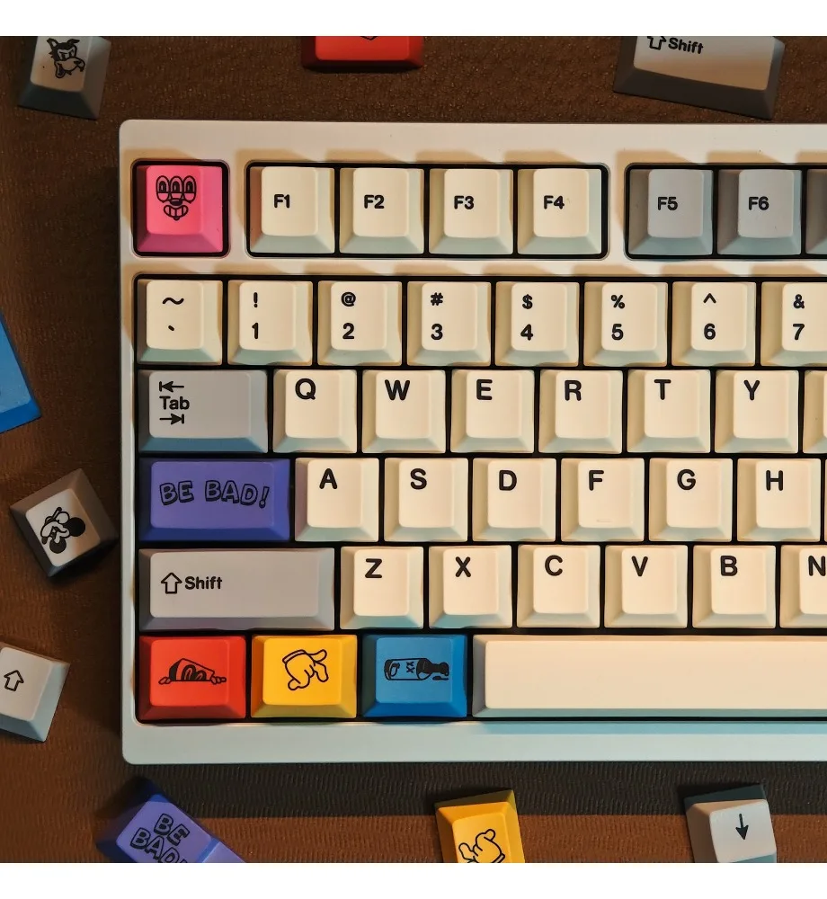 Rubber tube keycaps Classic retro style PBT sublimation 143 keys Full set of mechanical keyboard keycaps
Rubber tube keycaps Classic retro style PBT sublimation 143 keys Full set of mechanical keyboard keycaps