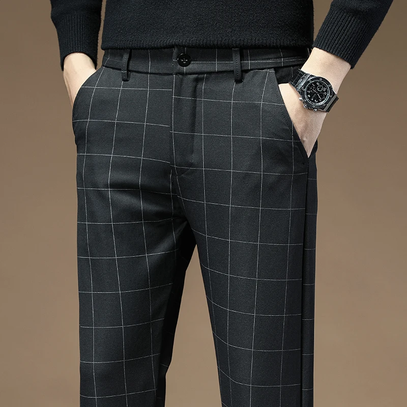 Брендовая одежда 2024, осенние толстые стильные клетчатые рабочие эластичные брюки, мужские деловые модные тонкие серые вечерние повседневные брюки, мужские брюки
Брендовая одежда 2024, осенние толстые стильные клетчатые рабочие эластичные брюки, мужские деловые модные тонкие серые вечерние повседневные брюки, мужские брюки