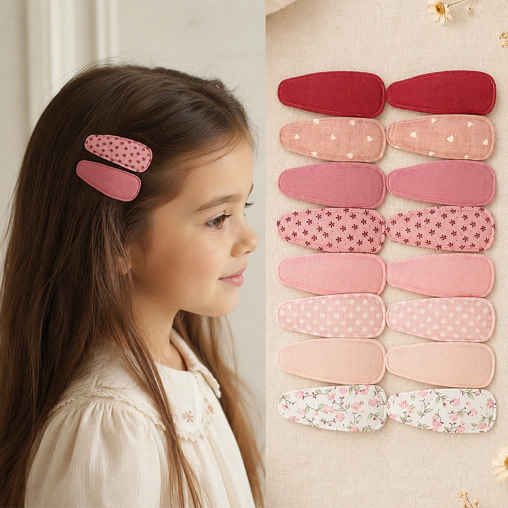 1 Set Girls Fabric Printed Hair Clips Water Droplet BB Clips Sweet and Cute Children Baby Girls Fashionable Hair Accessories
1 Set Girls Fabric Printed Hair Clips Water Droplet BB Clips Sweet and Cute Children Baby Girls Fashionable Hair Accessories