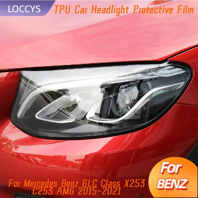 Car Headlight Protection Tint Film Smoke Black Transparent TPU Sticker For Mercedes Benz GLC Class X253 C253 AMG 2015-2021
Car Headlight Protection Tint Film Smoke Black Transparent TPU Sticker For Mercedes Benz GLC Class X253 C253 AMG 2015-2021