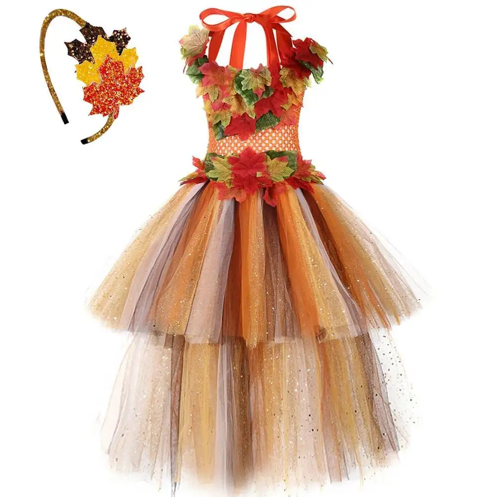 Блестящие платья принцессы с кленовым листом для девочек, осенне-осенние костюмы на Хэллоуин для детей, блестящие наряды-пачки со шлейфом
Блестящие платья принцессы с кленовым листом для девочек, осенне-осенние костюмы на Хэллоуин для детей, блестящие наряды-пачки со шлейфом