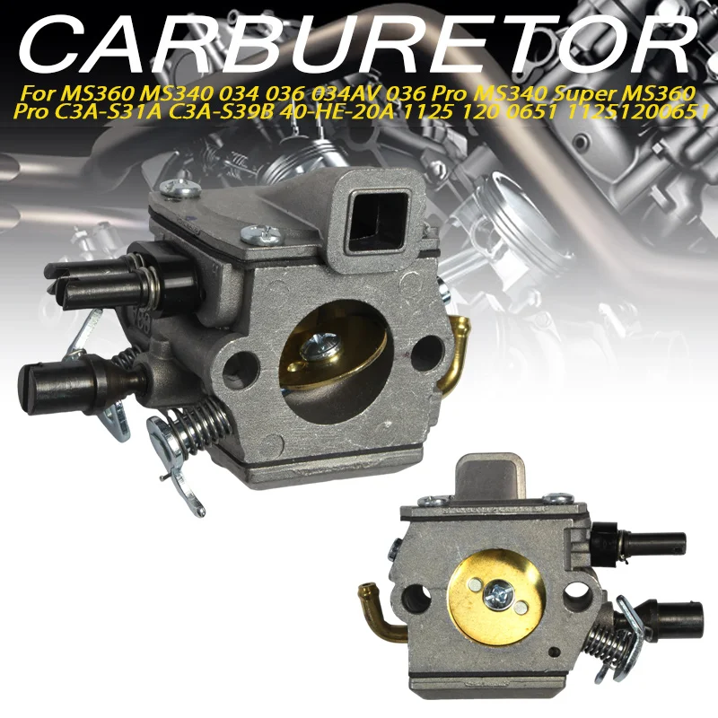 Carburetor Kit Assembly for MS360 MS340 034 036 Chainsaw C3A-S31A 1125 120 0651 11251200651
Carburetor Kit Assembly for MS360 MS340 034 036 Chainsaw C3A-S31A 1125 120 0651 11251200651