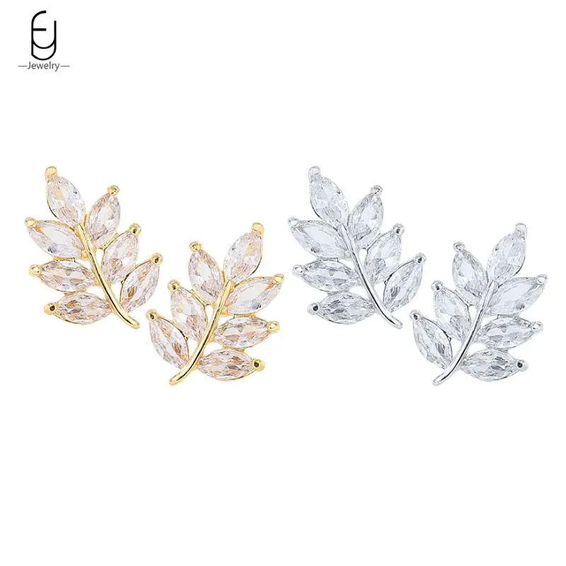 925 Sterling Silver Ear Needle Exquisite Leaves Stud Earrings for Women White Crystal Piercing Earrings Luxury Jewelry Gifts
925 Sterling Silver Ear Needle Exquisite Leaves Stud Earrings for Women White Crystal Piercing Earrings Luxury Jewelry Gifts