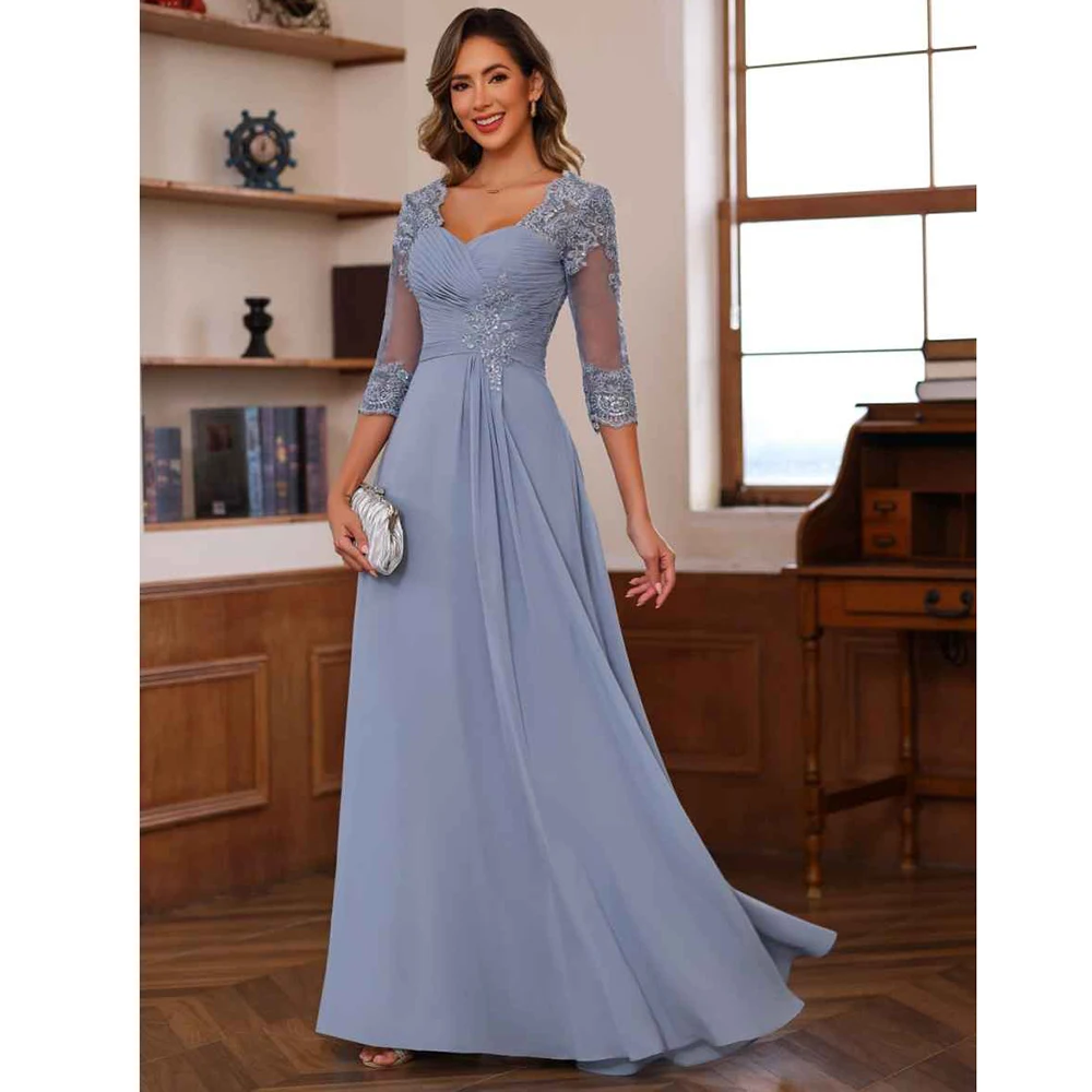 Chiffon Wedding Dress V-Neck 34 Sleeve Tea-Length Pageant Formal Evening Gowns for Guest Banquet Cocktail Party Banquet Party
Chiffon Wedding Dress V-Neck 34 Sleeve Tea-Length Pageant Formal Evening Gowns for Guest Banquet Cocktail Party Banquet Party