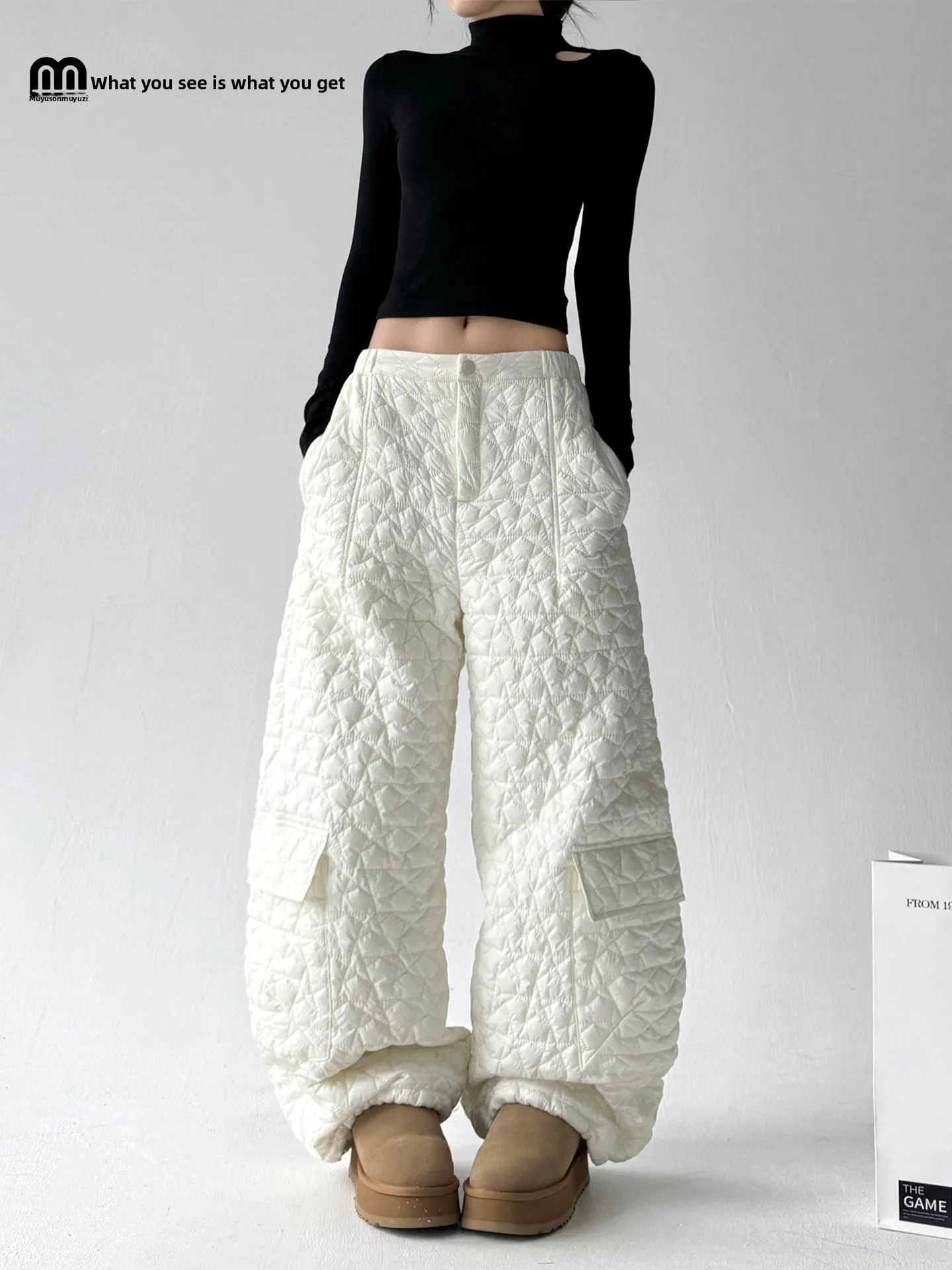 Trendy White Cotton Workwear Casual Pants Women's Winter New Sle Korean Version Warmth Straight Leg kets Loose Fit
Trendy White Cotton Workwear Casual Pants Women's Winter New Sle Korean Version Warmth Straight Leg kets Loose Fit