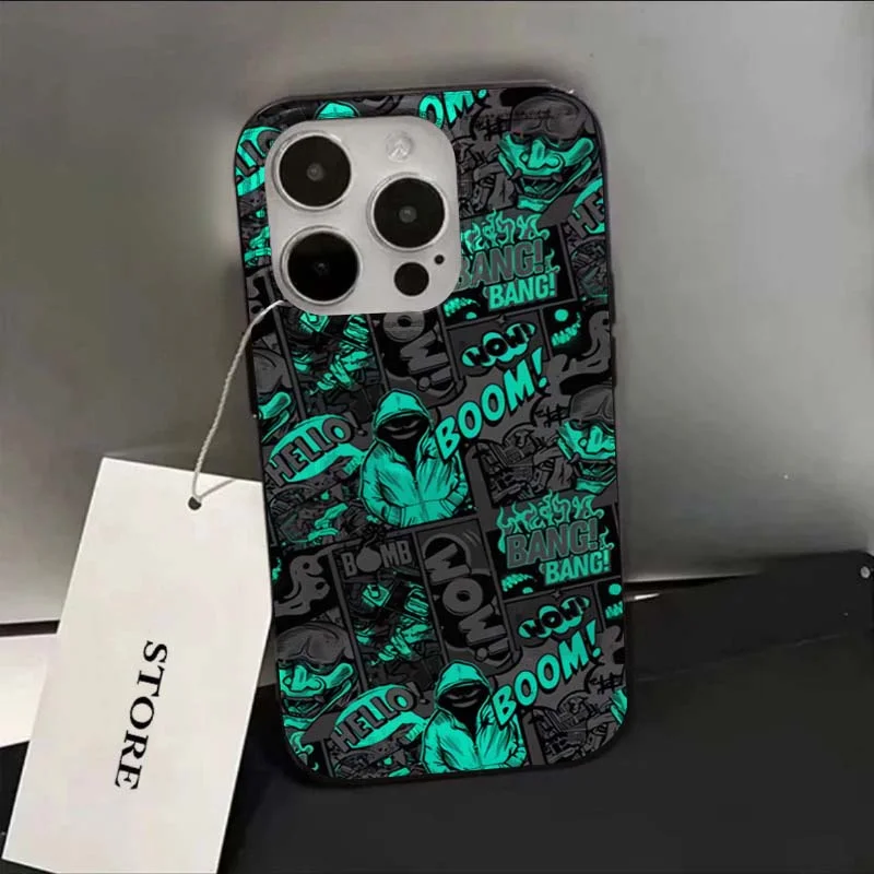 Black Anime Pattern Bumper Protection Phone Case For iPhone 16 16E 15 14 13 12 11 Pro Max XS XR 7 8 16 Plus TPU Shockproof Cover
Black Anime Pattern Bumper Protection Phone Case For iPhone 16 16E 15 14 13 12 11 Pro Max XS XR 7 8 16 Plus TPU Shockproof Cover