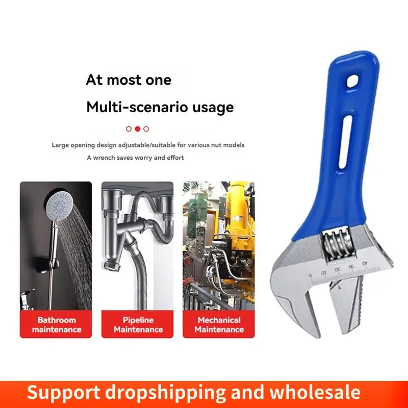 AA86 8Inch Adjustable Wrench Steel Universal Spanner Bathroom Wrench Household Large Open Plumbing Repair Tools
AA86 8Inch Adjustable Wrench Steel Universal Spanner Bathroom Wrench Household Large Open Plumbing Repair Tools