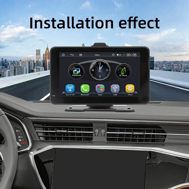 Автомобильный 7-дюймовый Bluetooth портативный экран GPS-навигатор беспроводной Carplay Android Auto MP5-плеер регистратор вождения
Автомобильный 7-дюймовый Bluetooth портативный экран GPS-навигатор беспроводной Carplay Android Auto MP5-плеер регистратор вождения