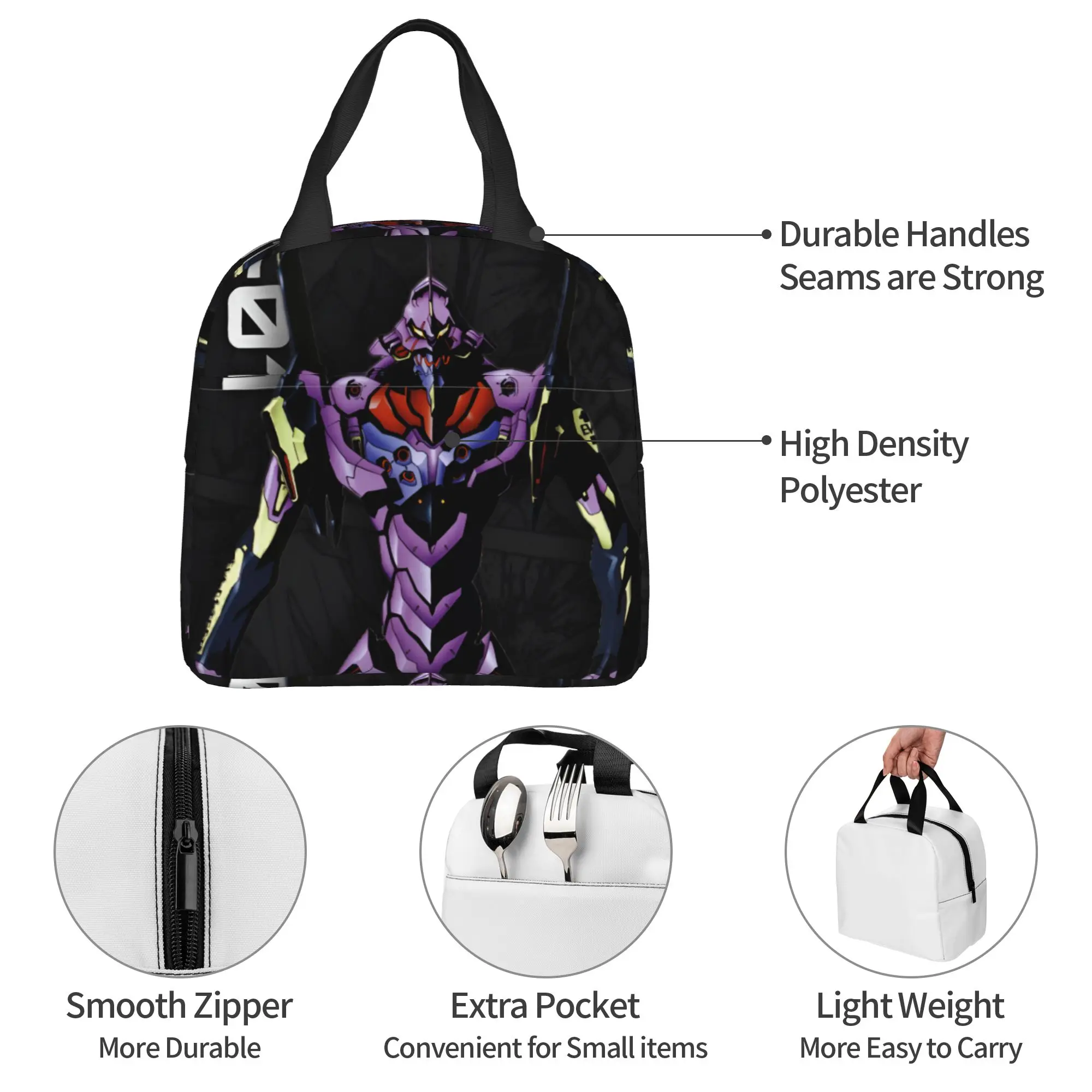 E-Evangelions Thermal Insulated Lunch Bags Women Mecha Style Doomsday Resuable Lunch Container Outdoor Camping Travel Food Box
E-Evangelions Thermal Insulated Lunch Bags Women Mecha Style Doomsday Resuable Lunch Container Outdoor Camping Travel Food Box