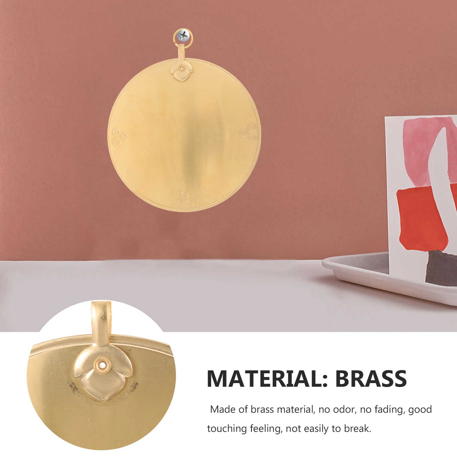Bronze Mirror Pendant Brass Convex Mirrors Hanging Decoration Room Wall-mounted Small Bagua Plate Metal Art
Bronze Mirror Pendant Brass Convex Mirrors Hanging Decoration Room Wall-mounted Small Bagua Plate Metal Art