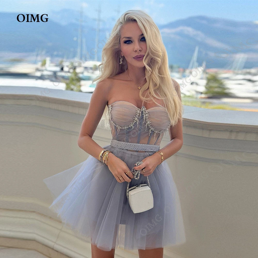OIMG Sexy Summer Blue Tulle Beads Short Prom Party Dresses Mini Skirt Prom Gowns Vestido de noche Formal Event Night Dress
OIMG Sexy Summer Blue Tulle Beads Short Prom Party Dresses Mini Skirt Prom Gowns Vestido de noche Formal Event Night Dress