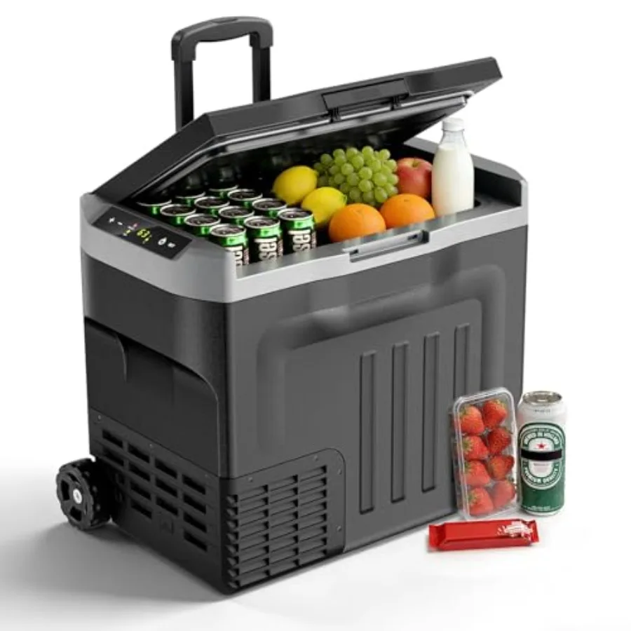 Car portable refrigerator, 42 qt 40L,black ABS plastic, -4F to 68F dual-voltage 12V/24V DC cooling for RV camping road trips wi
Car portable refrigerator, 42 qt 40L,black ABS plastic, -4F to 68F dual-voltage 12V/24V DC cooling for RV camping road trips wi