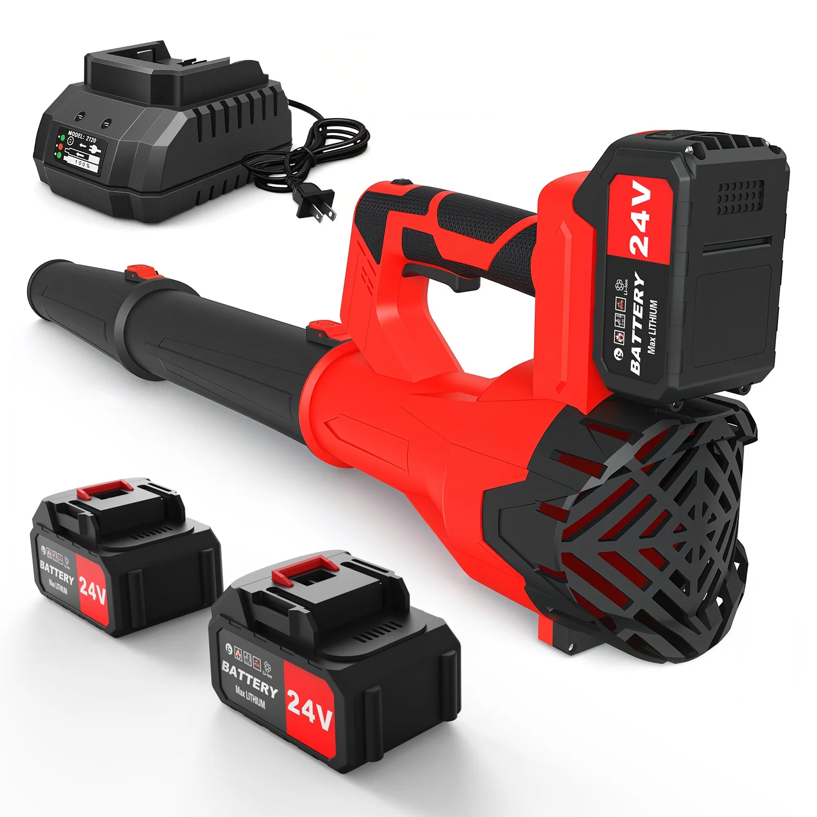 21V Cordless Leaf Blower 680CFM Electric Air Blower 2-in-1 with 24000r/min 6-Speed Adjustment 2x6.0Ah Batteries Hand Power Tools for Deck Patio Driveway Yard Garage Cleaning
21V Cordless Leaf Blower 680CFM Electric Air Blower 2-in-1 with 24000r/min 6-Speed Adjustment 2x6.0Ah Batteries Hand Power Tools for Deck Patio Driveway Yard Garage Cleaning