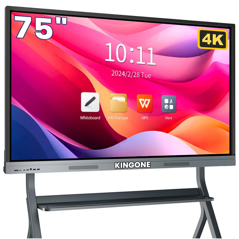 KINGONE OEM ODM SKD CDK Smart Board 75 Inch Infrared Touch Screen Interactive Whiteboard For School Teaching And Office Meetings
KINGONE OEM ODM SKD CDK Smart Board 75 Inch Infrared Touch Screen Interactive Whiteboard For School Teaching And Office Meetings