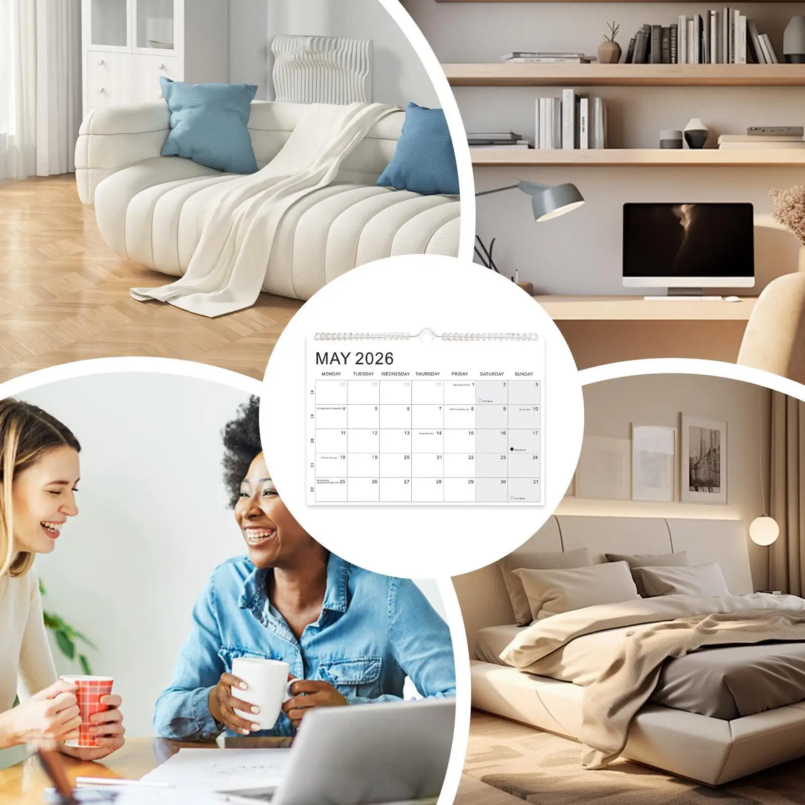 Календарь на 2026-2027, 18-месячный планировщик с линейными блоками и календарем с фазой праздника и луны, планировщик на 2026-2027, настенный для дома, школы
Календарь на 2026-2027, 18-месячный планировщик с линейными блоками и календарем с фазой праздника и луны, планировщик на 2026-2027, настенный для дома, школы