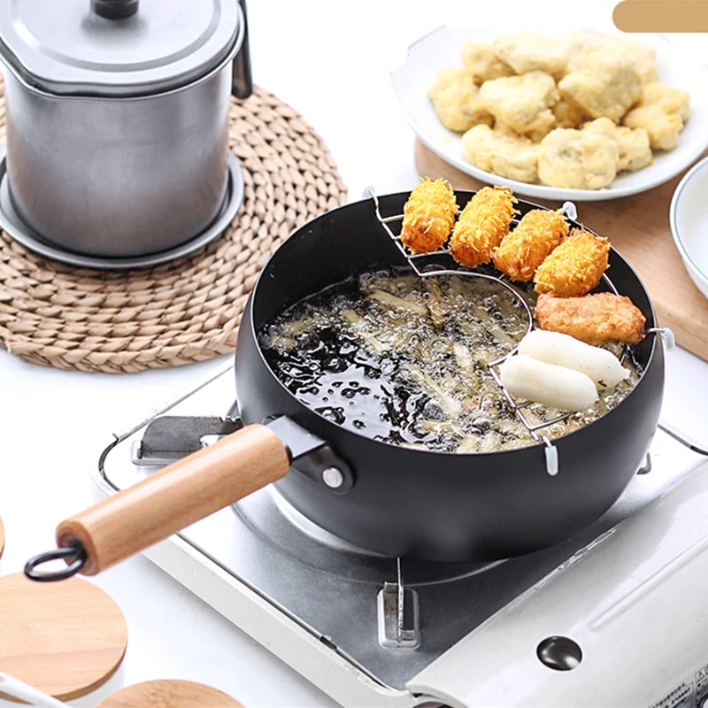 Household Non-Stick Tempura Frying Pan Fryer with Oil Drain Rack Kitchen Saucepan Cooking Pots Skillet Kitchenware Cookware
Household Non-Stick Tempura Frying Pan Fryer with Oil Drain Rack Kitchen Saucepan Cooking Pots Skillet Kitchenware Cookware